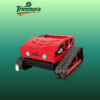 remote control lawn mower 55 red face Trimmora TRM-55L (red color)remote controlled gasoline crawler mower – front view with 550mm deck, electric start receiver, for steep slopes up to 50°