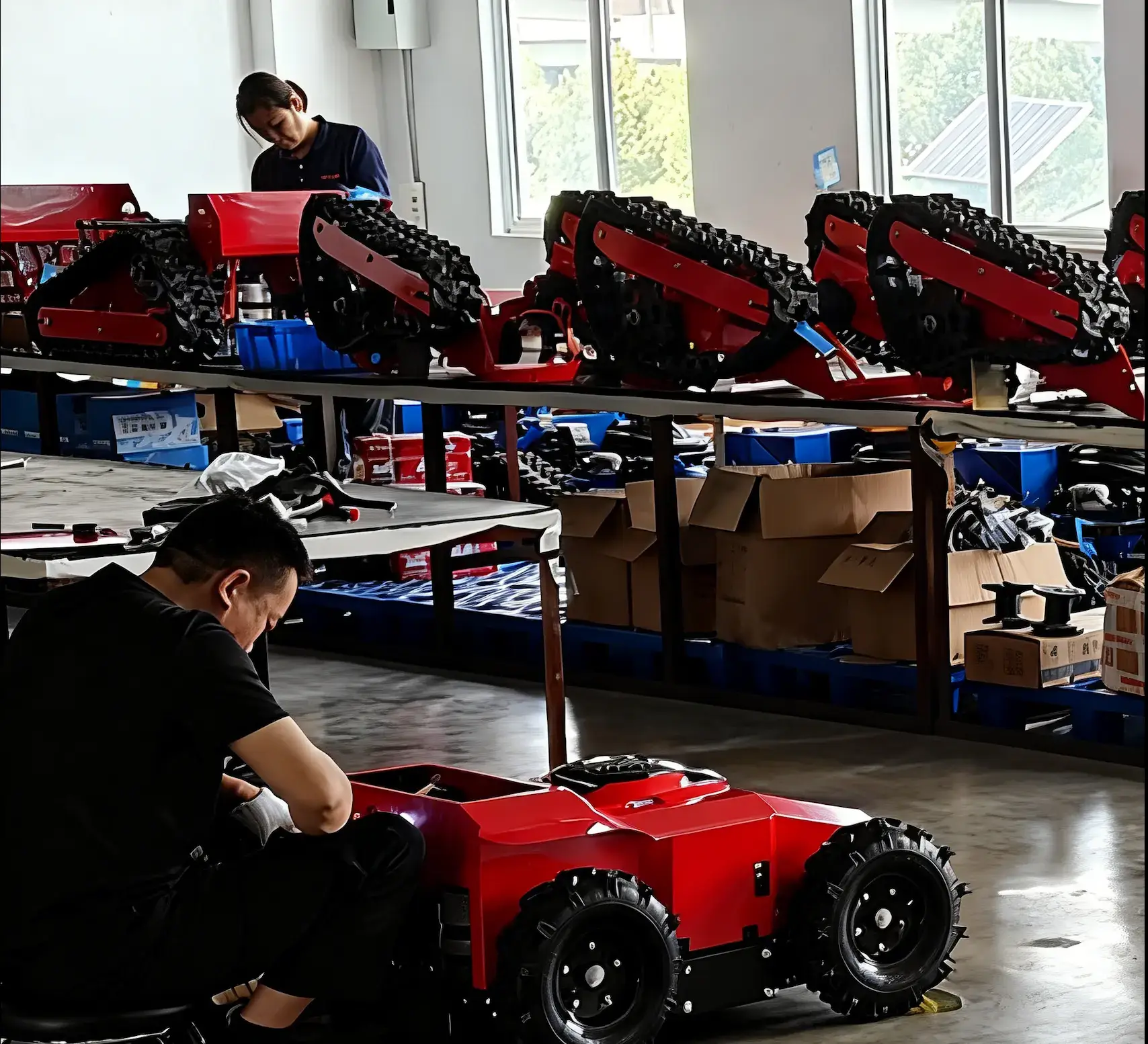 Tirmmora Remote-Controlled Lawn Mower Product Assembly Line