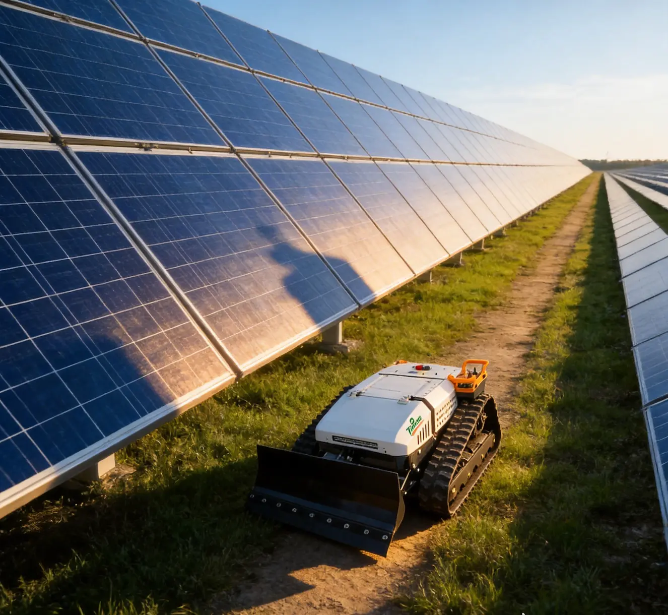 Trimmora EcoClean 550E – All-Electric Remote Control Mower For Solar Farm Vegetation Management