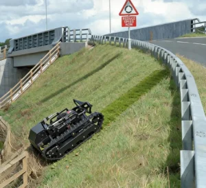 remote control mower for highway embankments